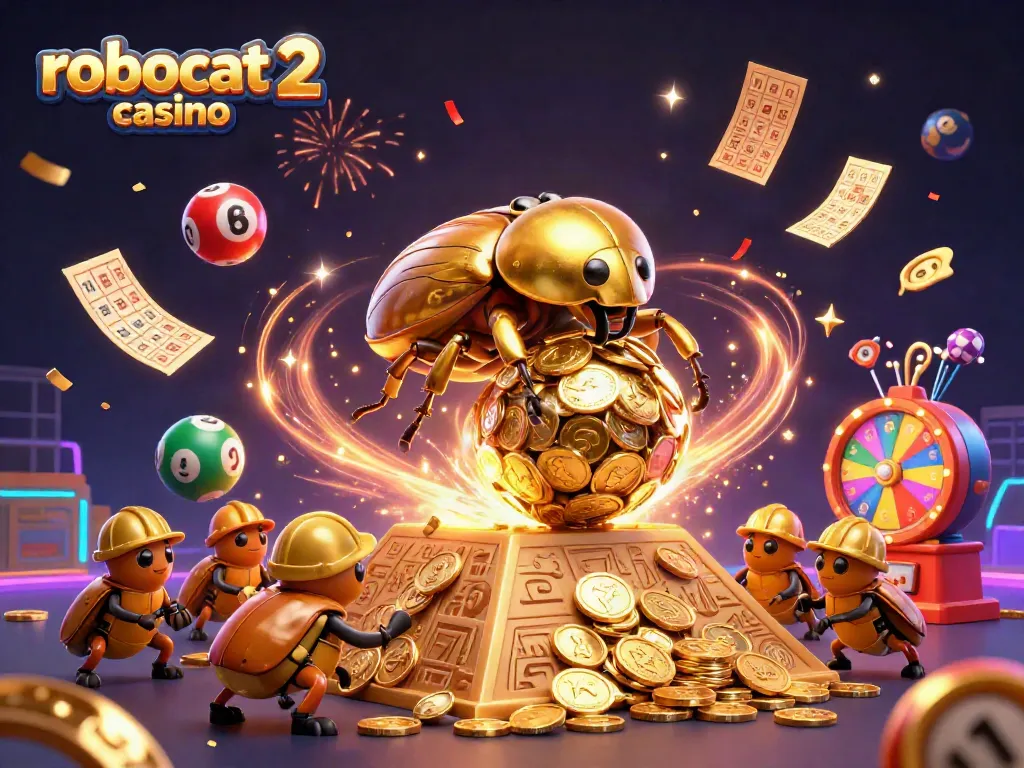 Play thrilling games like slots and lotteries at robocat 2 casino with fun, dynamic illustrations.