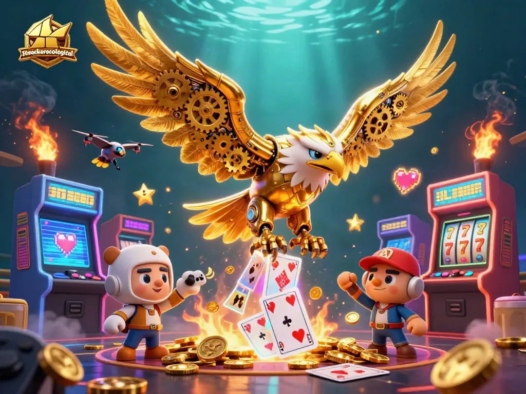 Catch the excitement at stoeckerecological as the golden eagle dives through cards and slots!